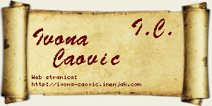 Ivona Čaović vizit kartica